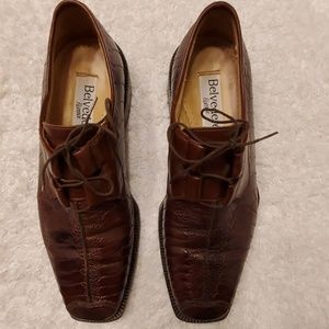 Belvedere Florence Ostrich Leather Oxford Shoes